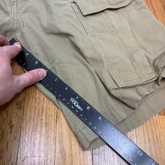 Carhartt Cargo Shorts Mens 34 Beige Relaxed Fit Canvas Workwear Stretch - Picture 7 of 8